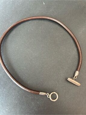 Slane & Slane sterling silver and leather necklace